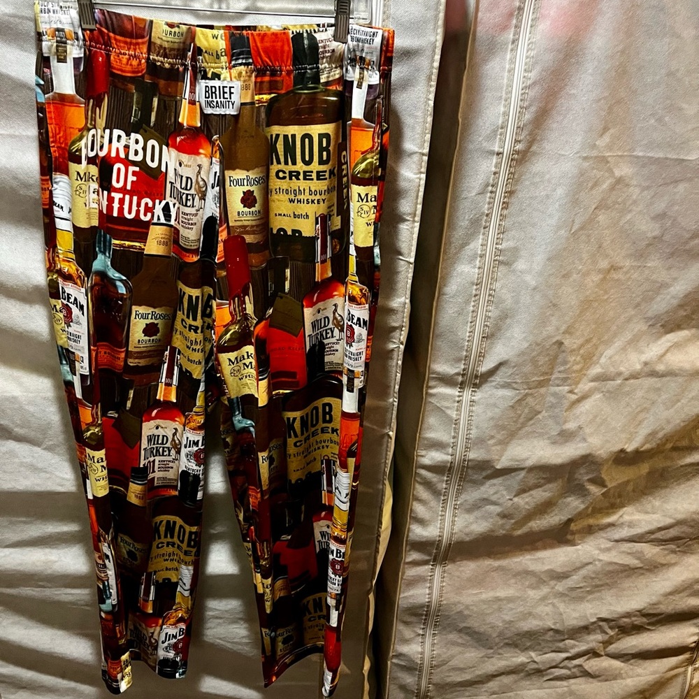 NWOT Brief Insanity Bourbon of Kentucky pajama pants